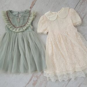 Girl dress set elegant lace and tulle